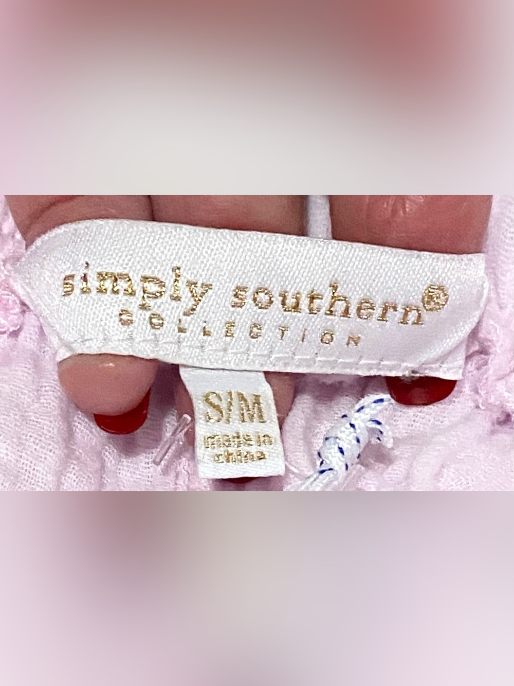 Simply Southern Paperbag Gauzy Shorts High Waisted Pink Womens S/M Boho Coastal - Picture 12 of 15